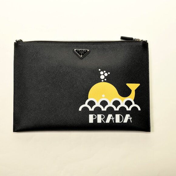 Authentic Prada Saffiano Whale Clutch – Model 2VH073 - Picture 2 of 8